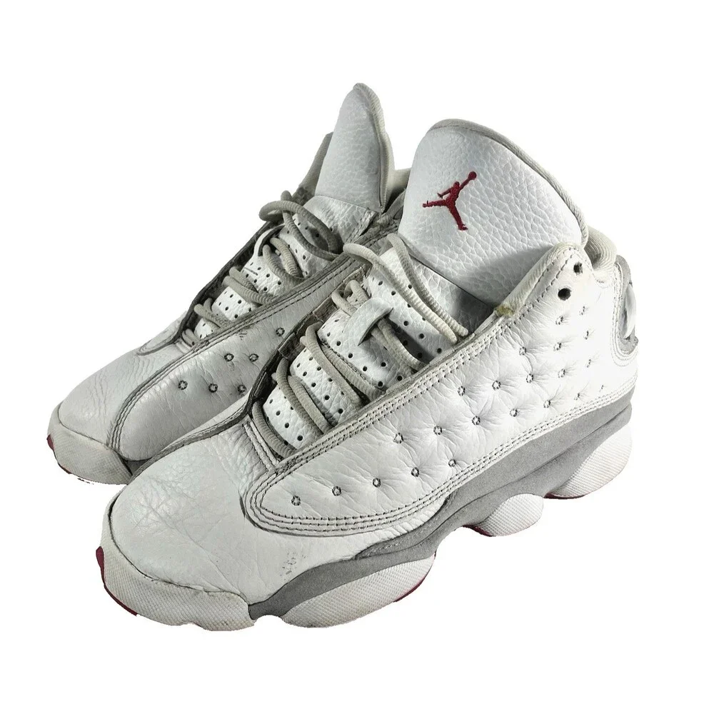 Nike Air Jordan 13 Retro Kids 4.5Y Wolf White & Grey Sneakers DJ3003-160